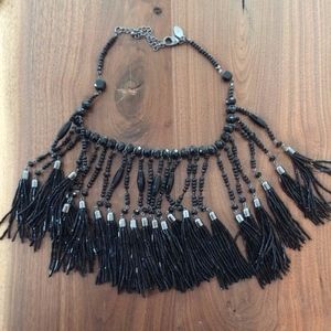 Black Bead Chico's Necklace